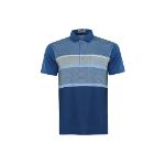골피아 남성 국산 블루배색 스판 골프 반팔셔츠 CTM4NE2415