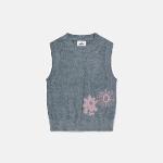 [썬러브] W Cali Shaggy Knit Vest Grey