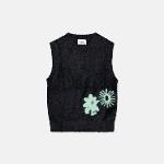 [썬러브] W Cali Shaggy Knit Vest Black