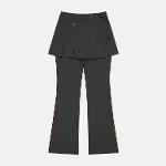 [썬러브] W Layered Skirt Pants Charcoal