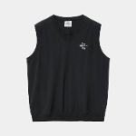 [크루멤버스온리] MESH MIX NYLON VEST BLACK