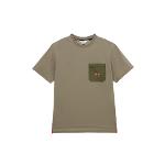 롤링롤라이 카키 포켓 라운드 스크린 티셔츠 Roll Roll Khaki Pocket Round Screen T-Shirt