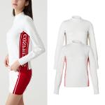 고스피어 GOSPHERES WOMAN SIDE LOGO MOCK-NECK KNIT_PW3WNT23